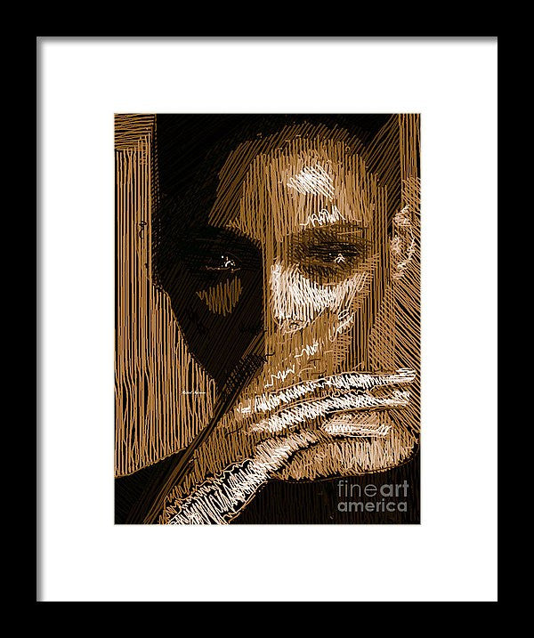 Framed Print - Studio Portrait In Pencil 37