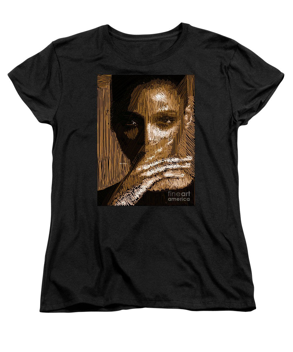 Women's T-Shirt (Standard Cut) - Studio Portrait In Pencil 37