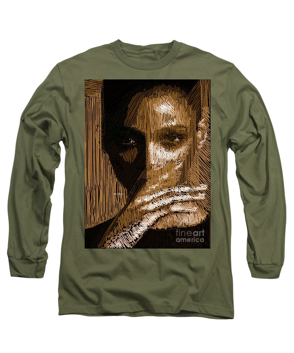 Long Sleeve T-Shirt - Studio Portrait In Pencil 37