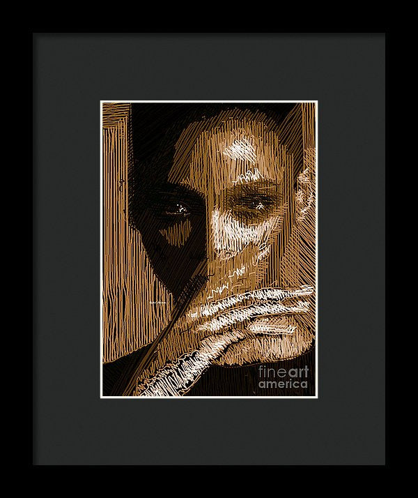 Framed Print - Studio Portrait In Pencil 37