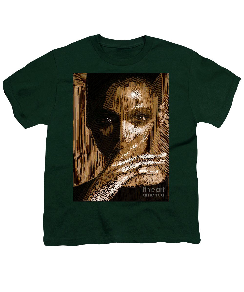 T-shirt pour jeunes - Portrait en studio au crayon 37