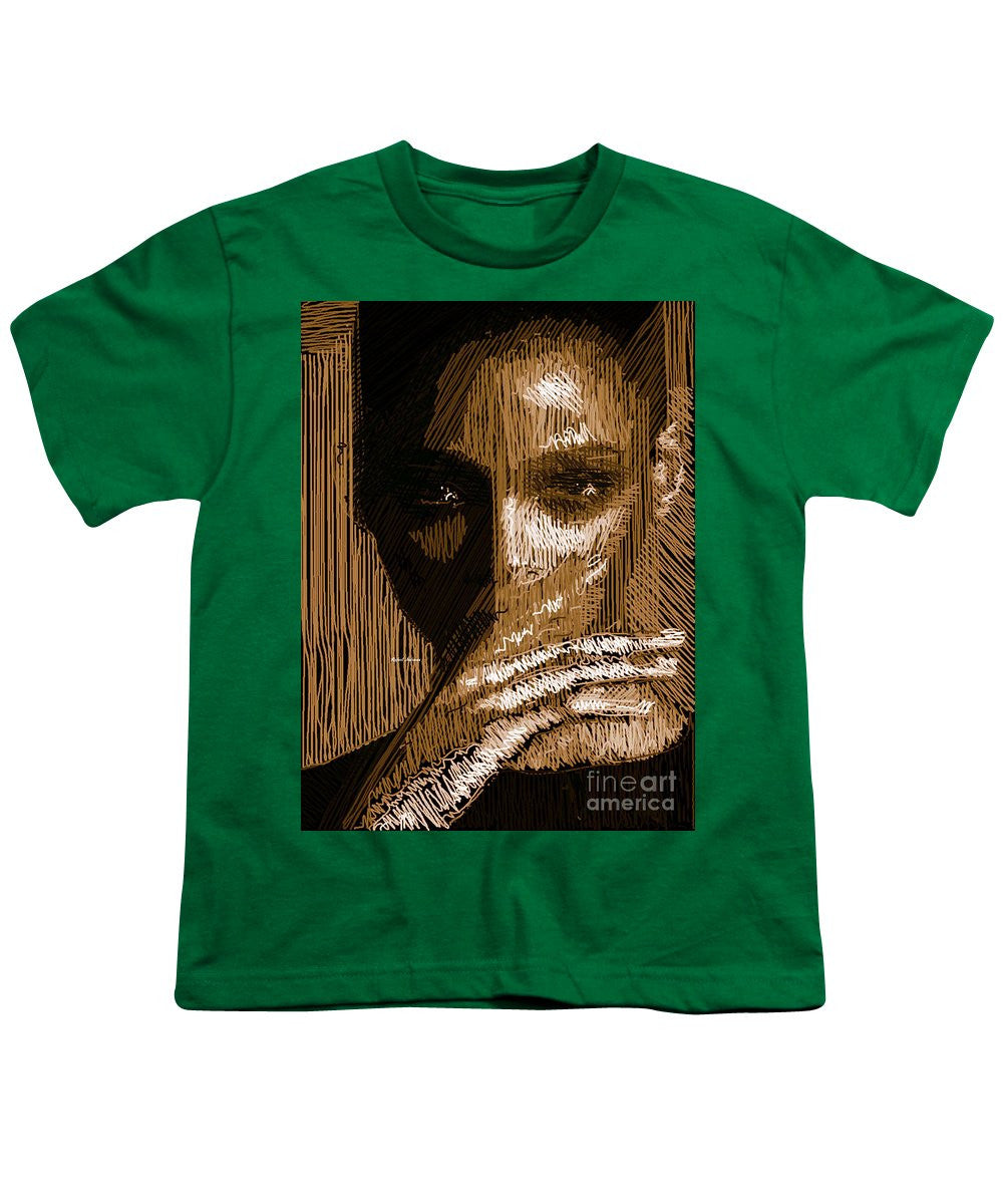 T-shirt pour jeunes - Portrait en studio au crayon 37