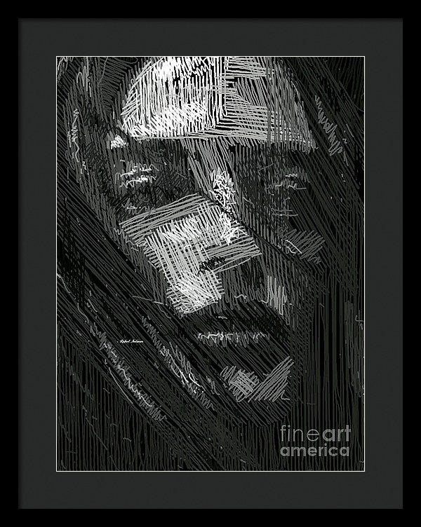 Framed Print - Studio Portrait In Pencil 38