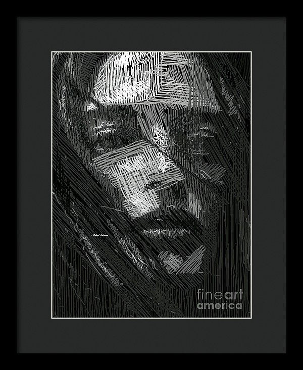 Framed Print - Studio Portrait In Pencil 38