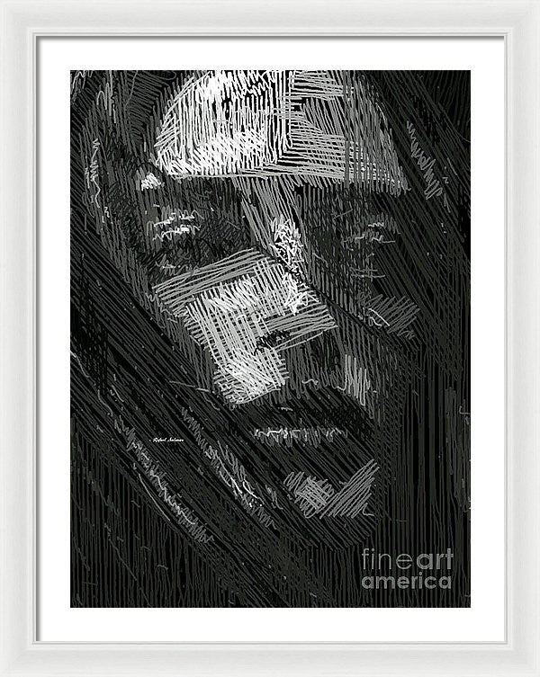 Framed Print - Studio Portrait In Pencil 38