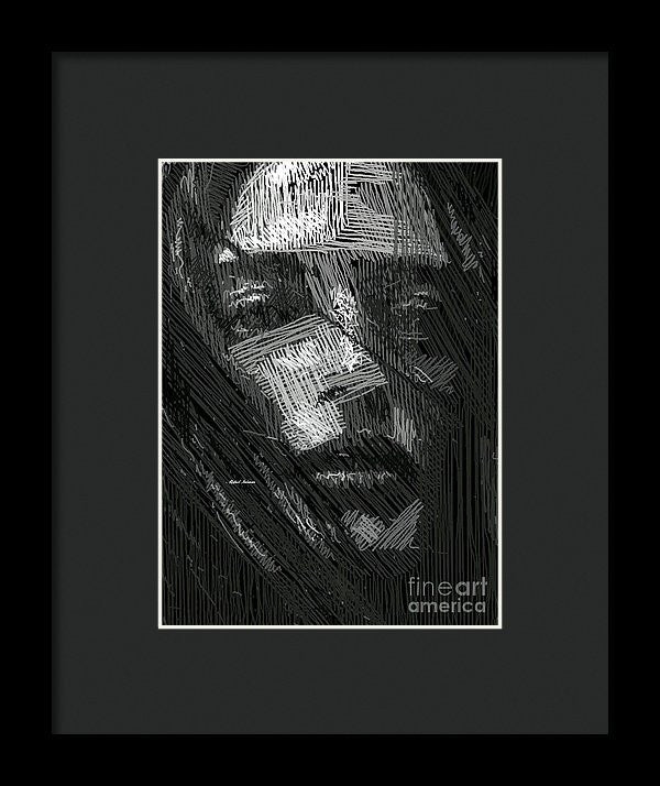 Framed Print - Studio Portrait In Pencil 38