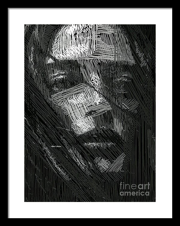 Framed Print - Studio Portrait In Pencil 38