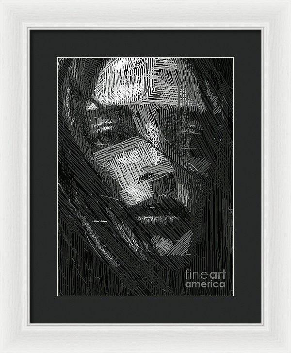 Framed Print - Studio Portrait In Pencil 38