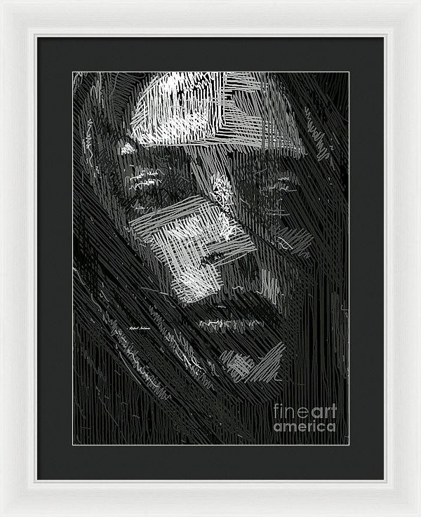 Framed Print - Studio Portrait In Pencil 38