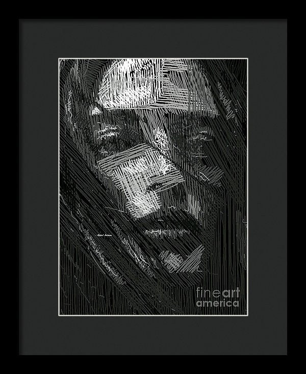 Framed Print - Studio Portrait In Pencil 38