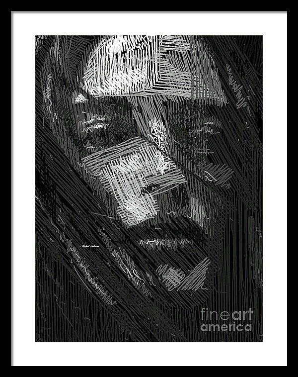 Framed Print - Studio Portrait In Pencil 38