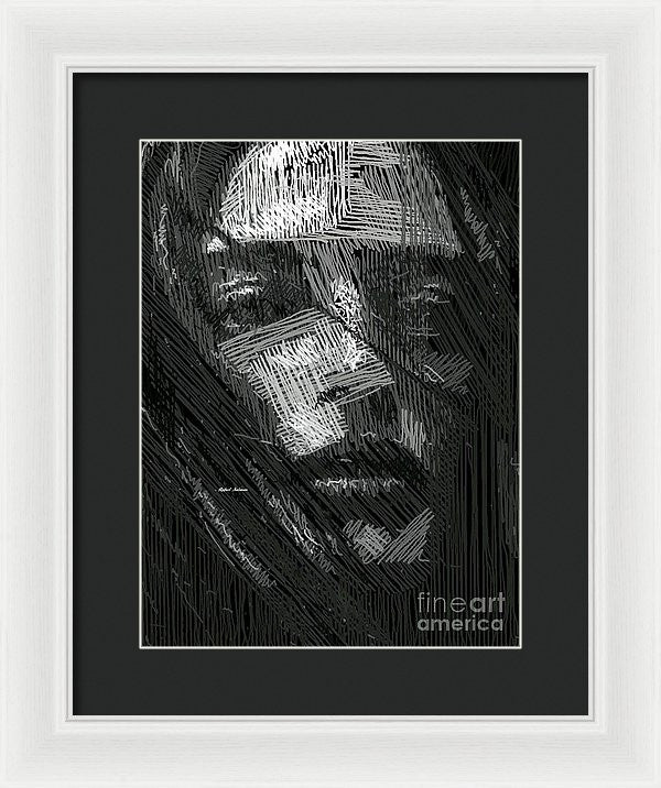 Framed Print - Studio Portrait In Pencil 38