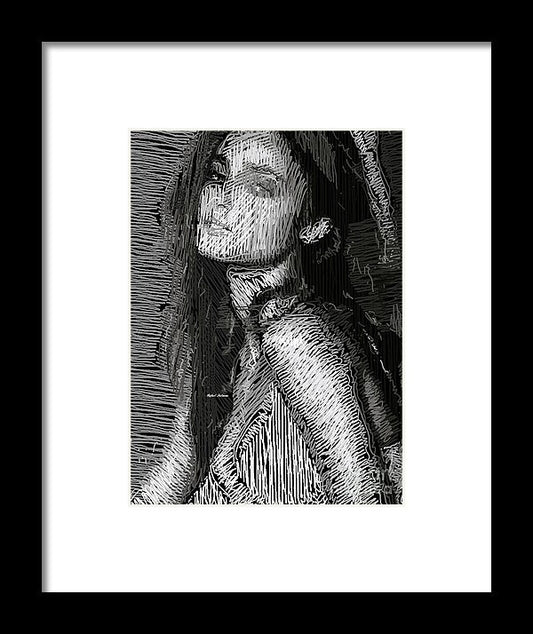 Framed Print - Studio Portrait In Pencil 39