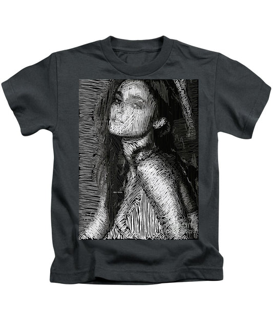 Kids T-Shirt - Studio Portrait In Pencil 39