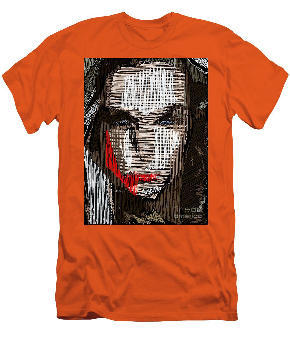 T-shirt pour homme (coupe ajustée) - Portrait en studio au crayon 41