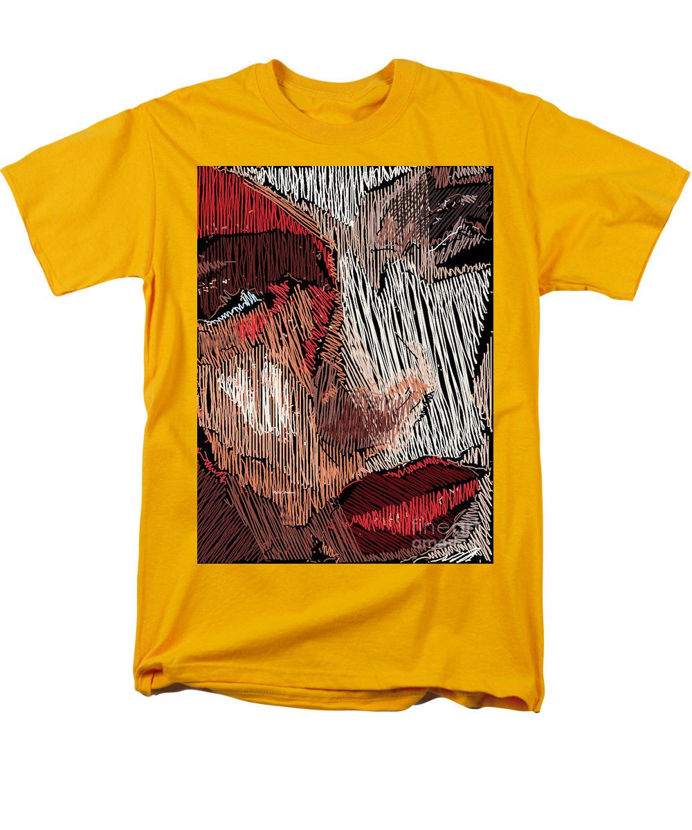 T-shirt pour homme (coupe standard) - Portrait en studio au crayon 42