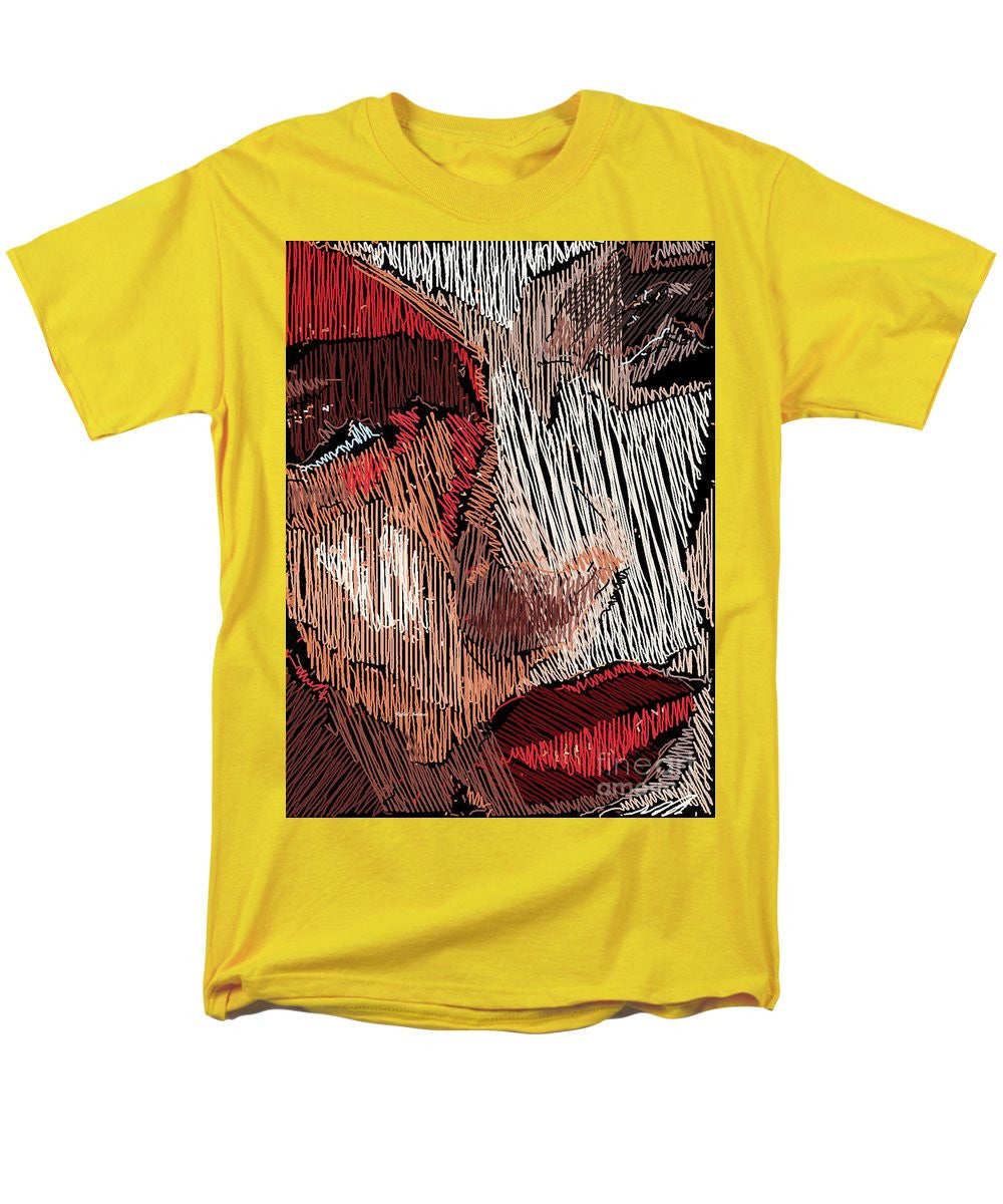 T-shirt pour homme (coupe standard) - Portrait en studio au crayon 42