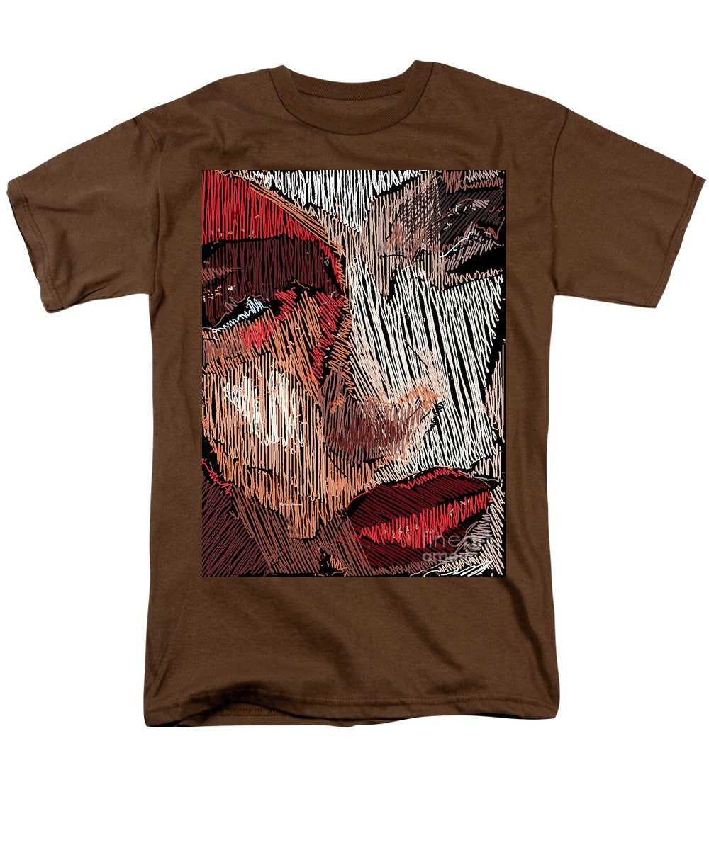 T-shirt pour homme (coupe standard) - Portrait en studio au crayon 42