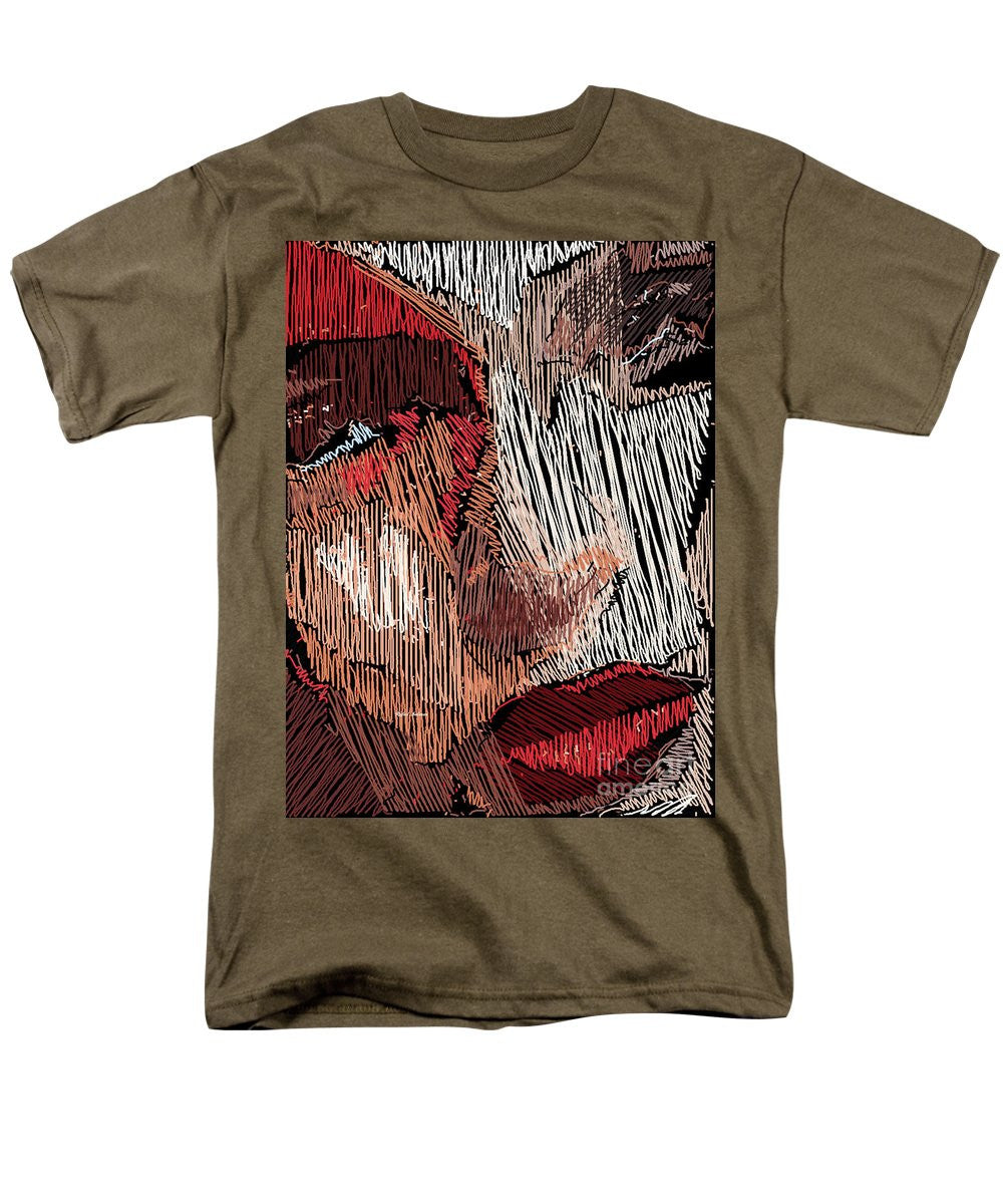 T-shirt pour homme (coupe standard) - Portrait en studio au crayon 42