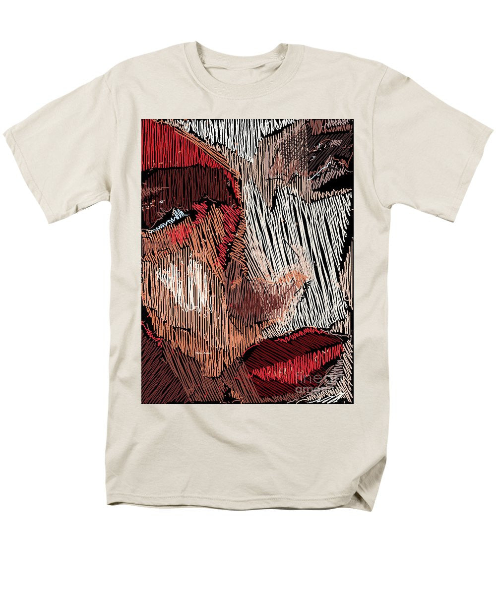 T-shirt pour homme (coupe standard) - Portrait en studio au crayon 42