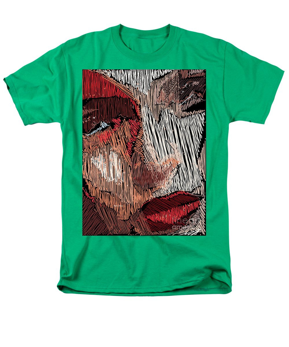 T-shirt pour homme (coupe standard) - Portrait en studio au crayon 42