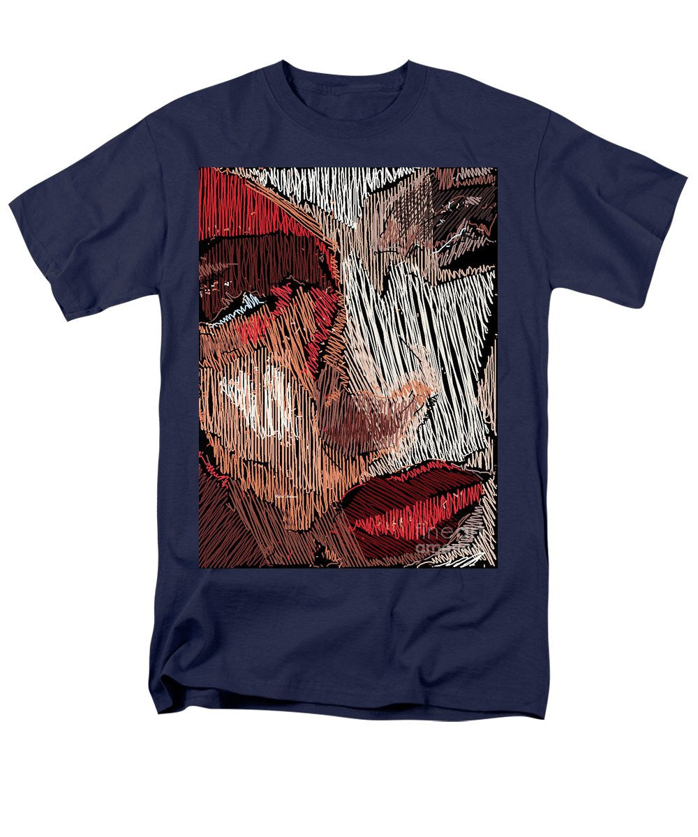 T-shirt pour homme (coupe standard) - Portrait en studio au crayon 42