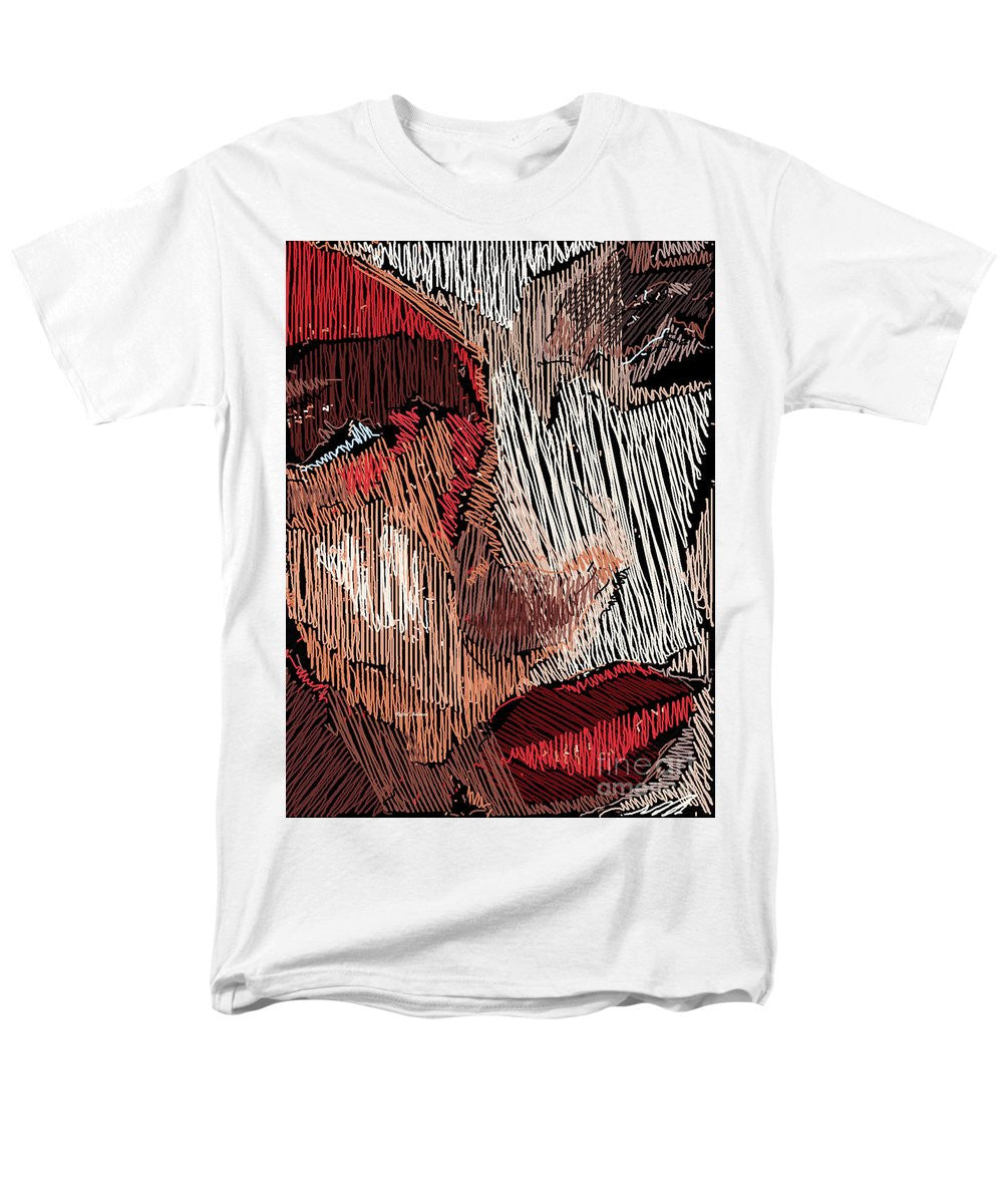 T-shirt pour homme (coupe standard) - Portrait en studio au crayon 42