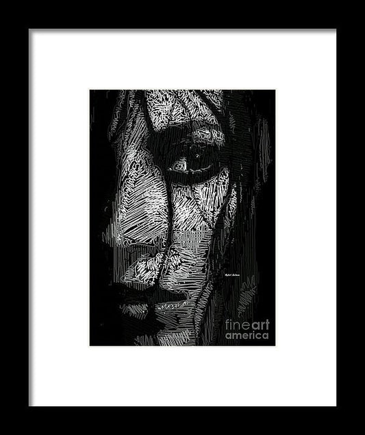 Framed Print - Studio Portrait In Pencil 53