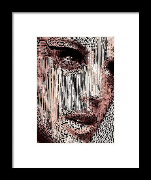 Framed Print - Studio Portrait In Pencil 57