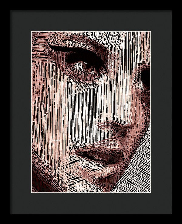Framed Print - Studio Portrait In Pencil 57