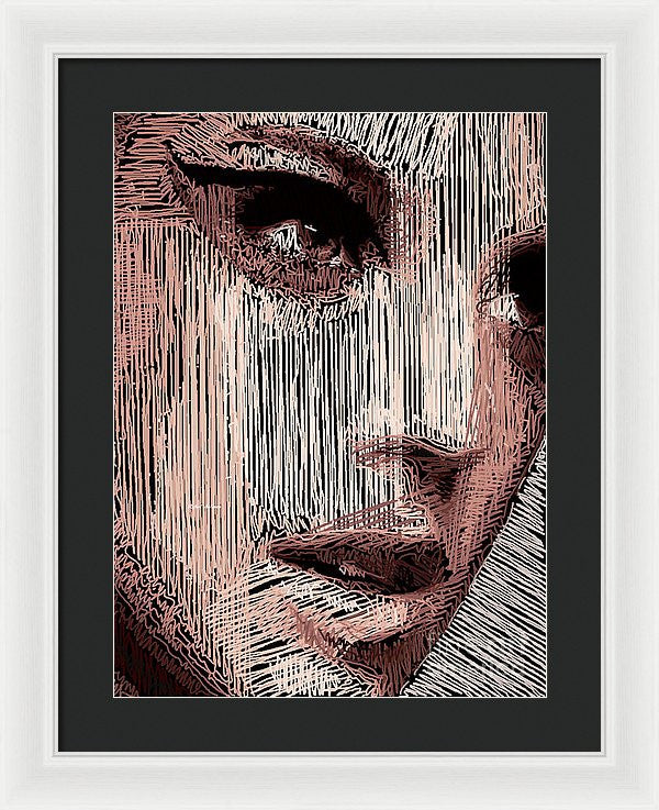 Framed Print - Studio Portrait In Pencil 57