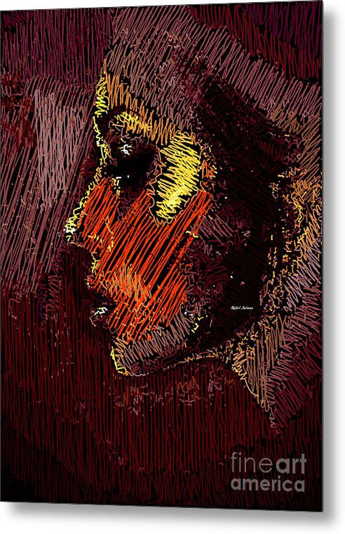 Impression sur métal - Portrait en studio au crayon 60