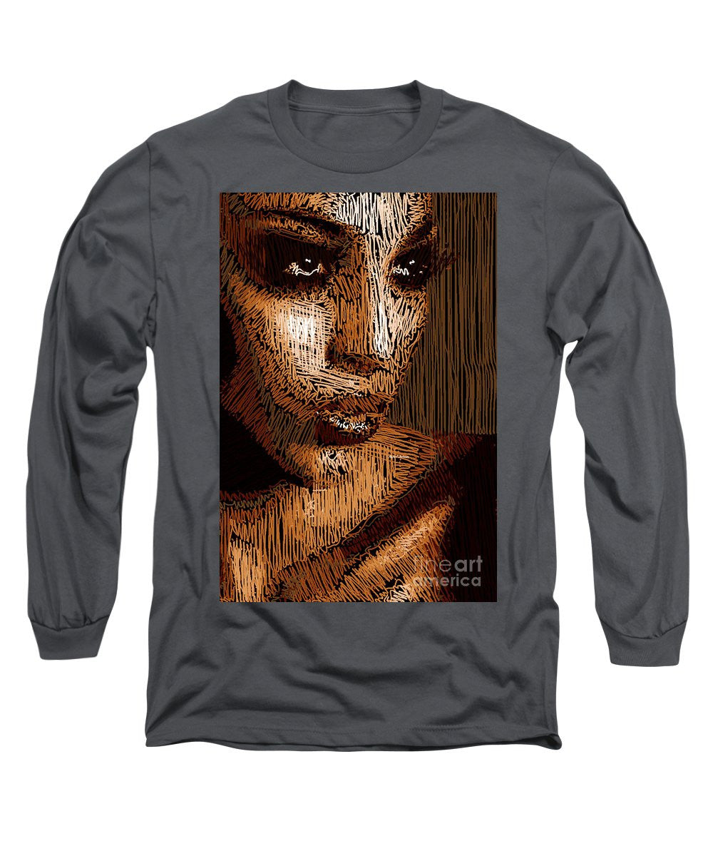 Long Sleeve T-Shirt - Studio Portrait In Pencil 63