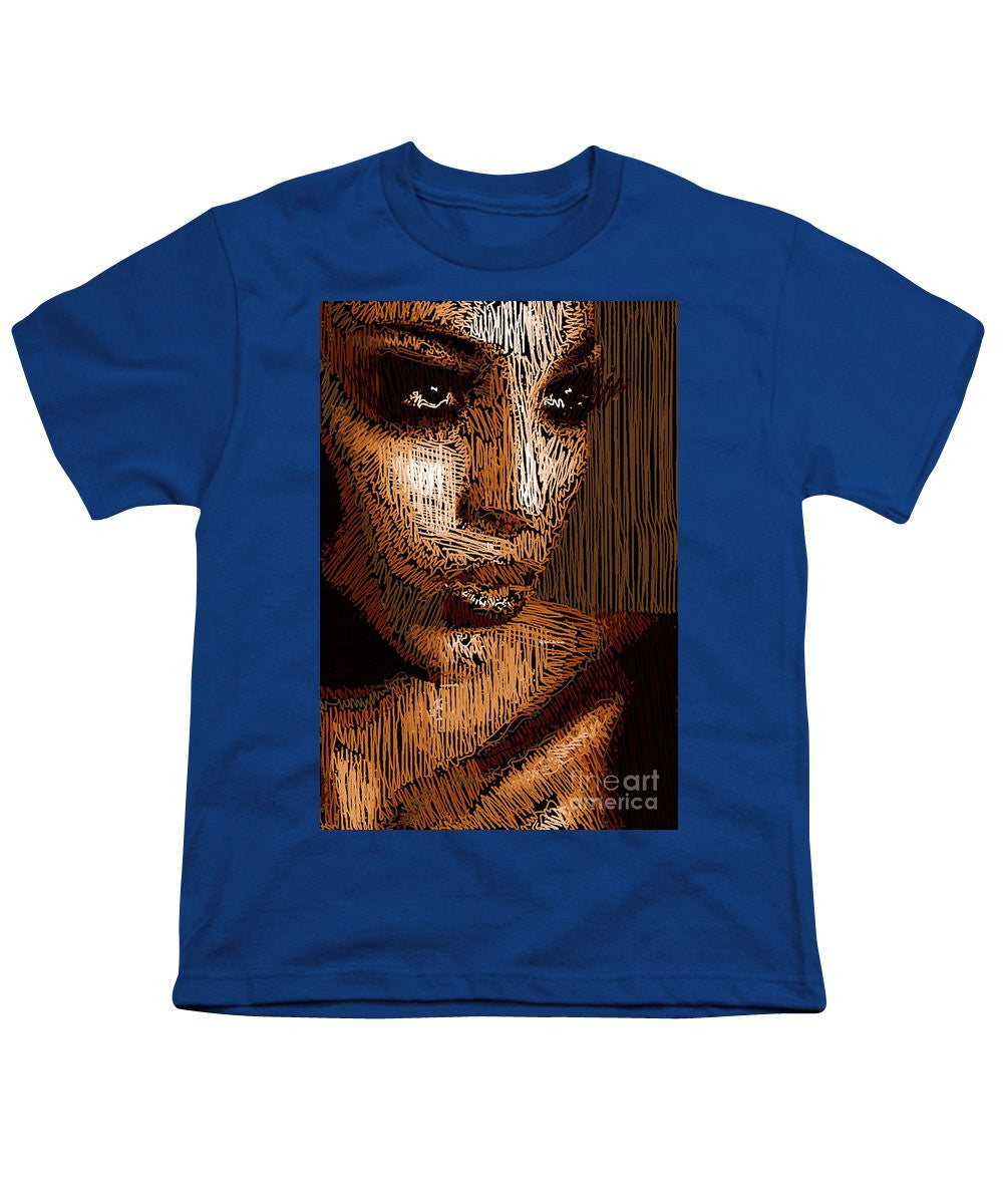 T-shirt pour jeunes - Portrait en studio au crayon 63