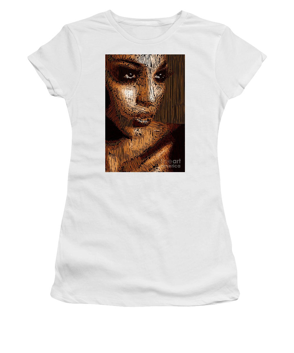 Women's T-Shirt (Junior Cut) - Studio Portrait In Pencil 63