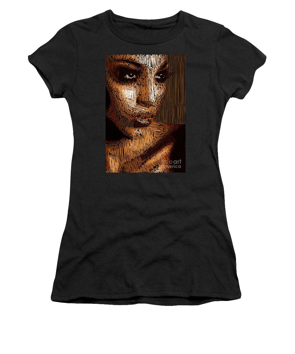 Women's T-Shirt (Junior Cut) - Studio Portrait In Pencil 63