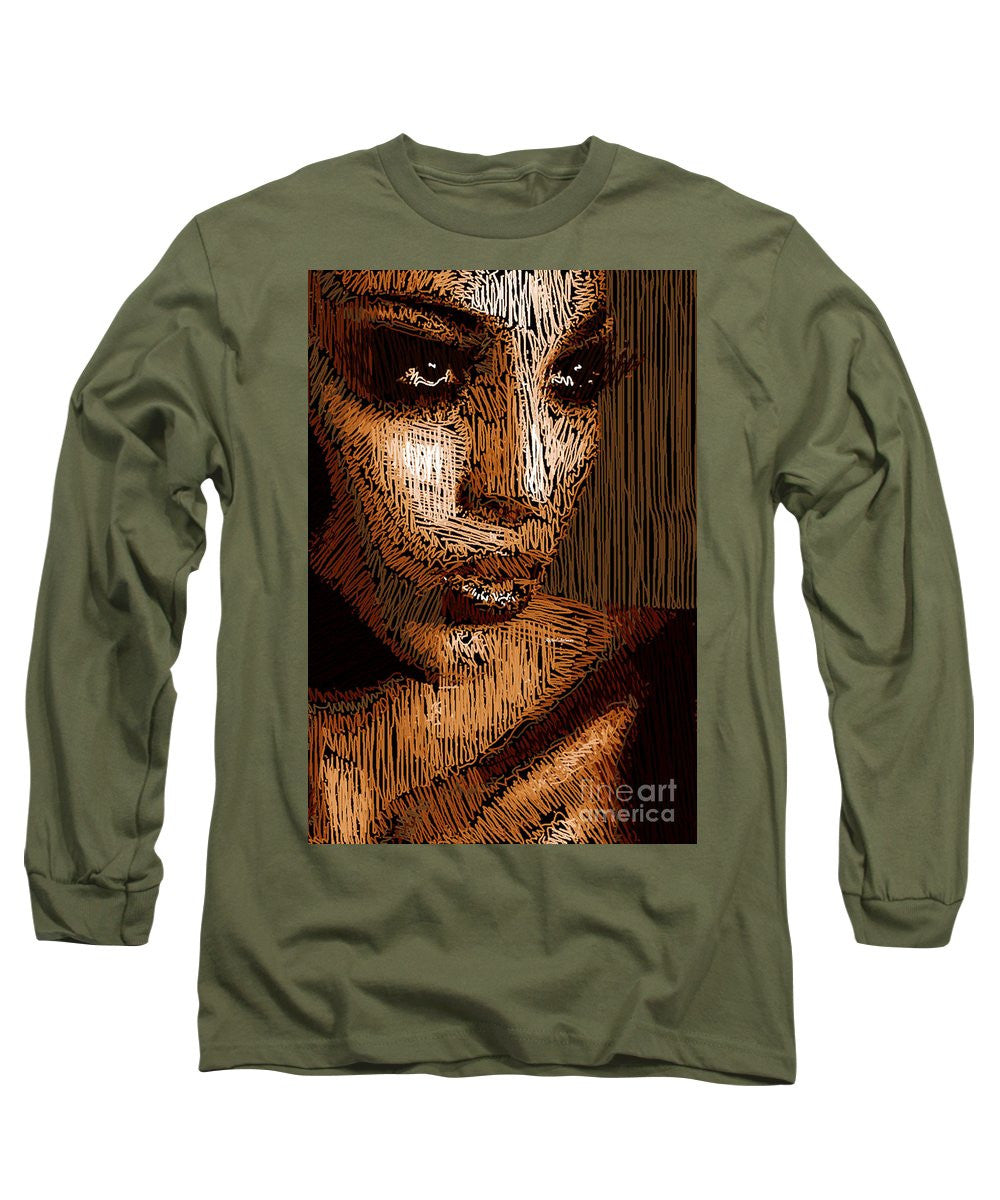 Long Sleeve T-Shirt - Studio Portrait In Pencil 63