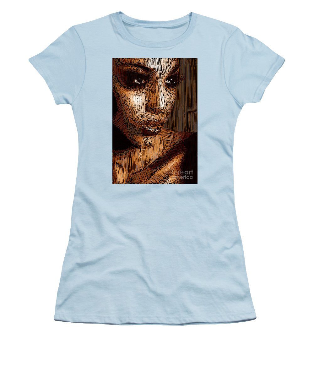 Women's T-Shirt (Junior Cut) - Studio Portrait In Pencil 63