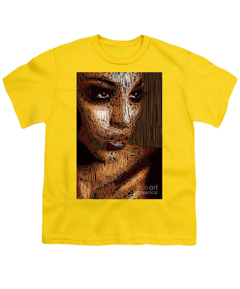 T-shirt pour jeunes - Portrait en studio au crayon 63