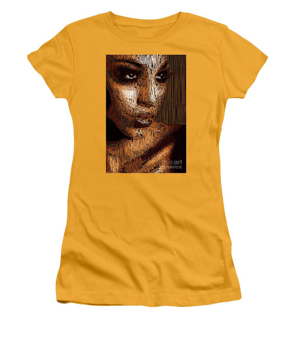Women's T-Shirt (Junior Cut) - Studio Portrait In Pencil 63