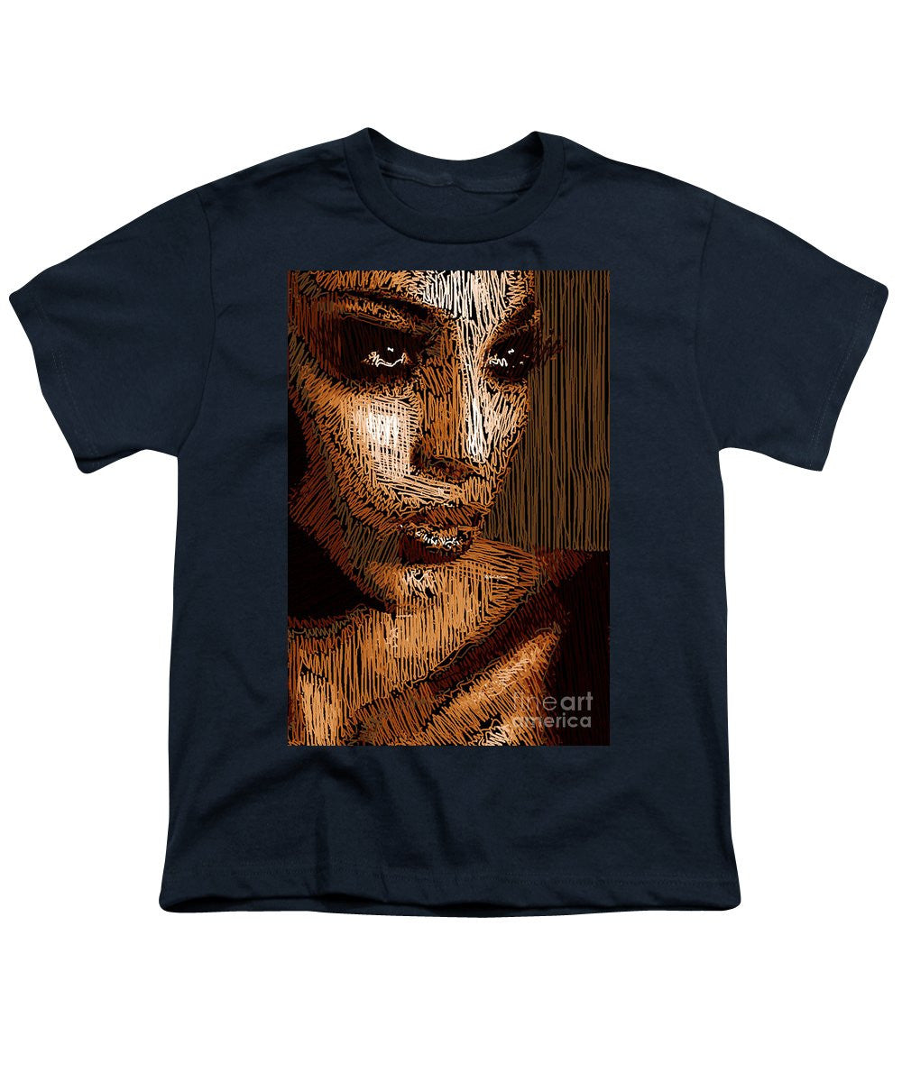 T-shirt pour jeunes - Portrait en studio au crayon 63