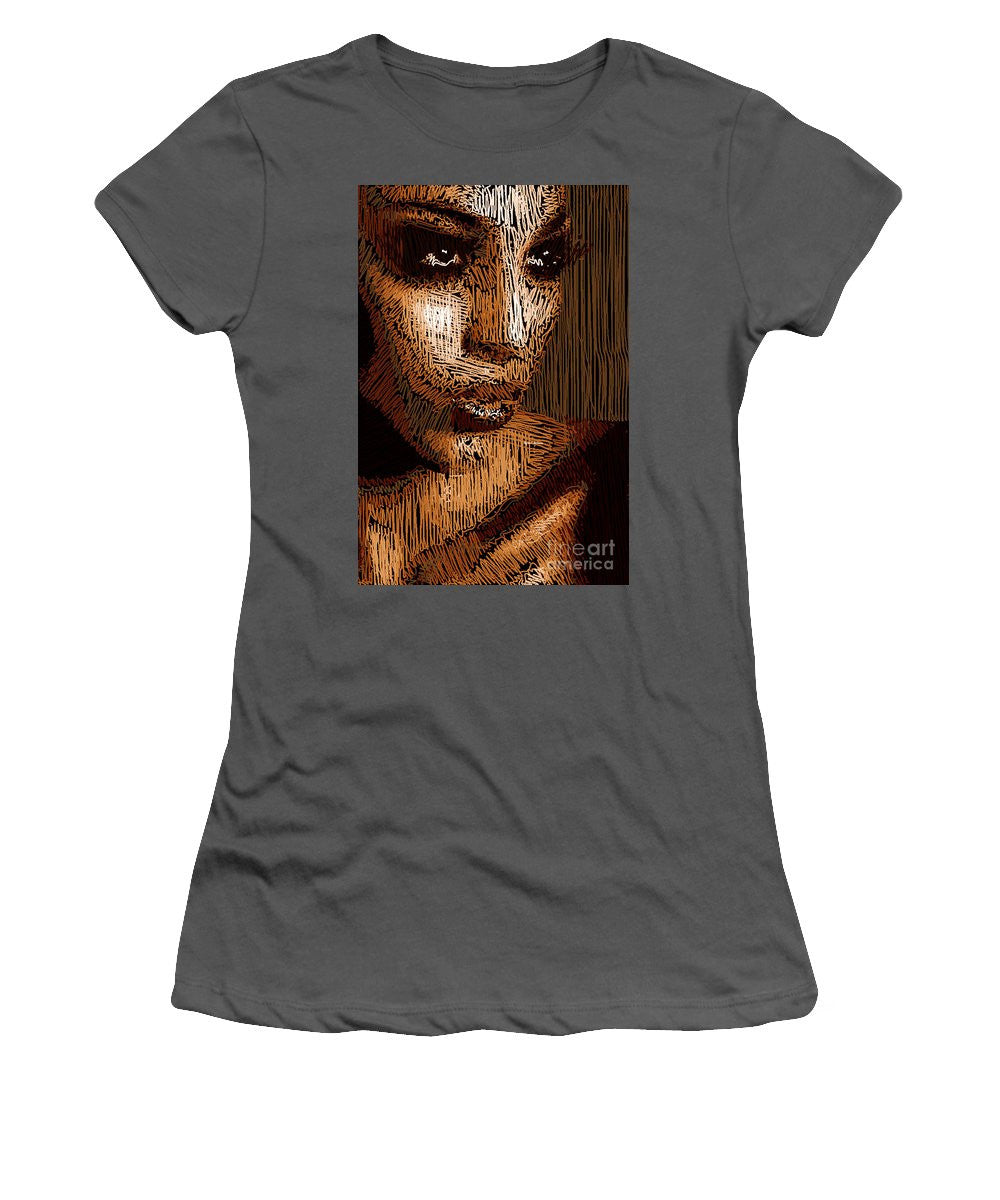 Women's T-Shirt (Junior Cut) - Studio Portrait In Pencil 63