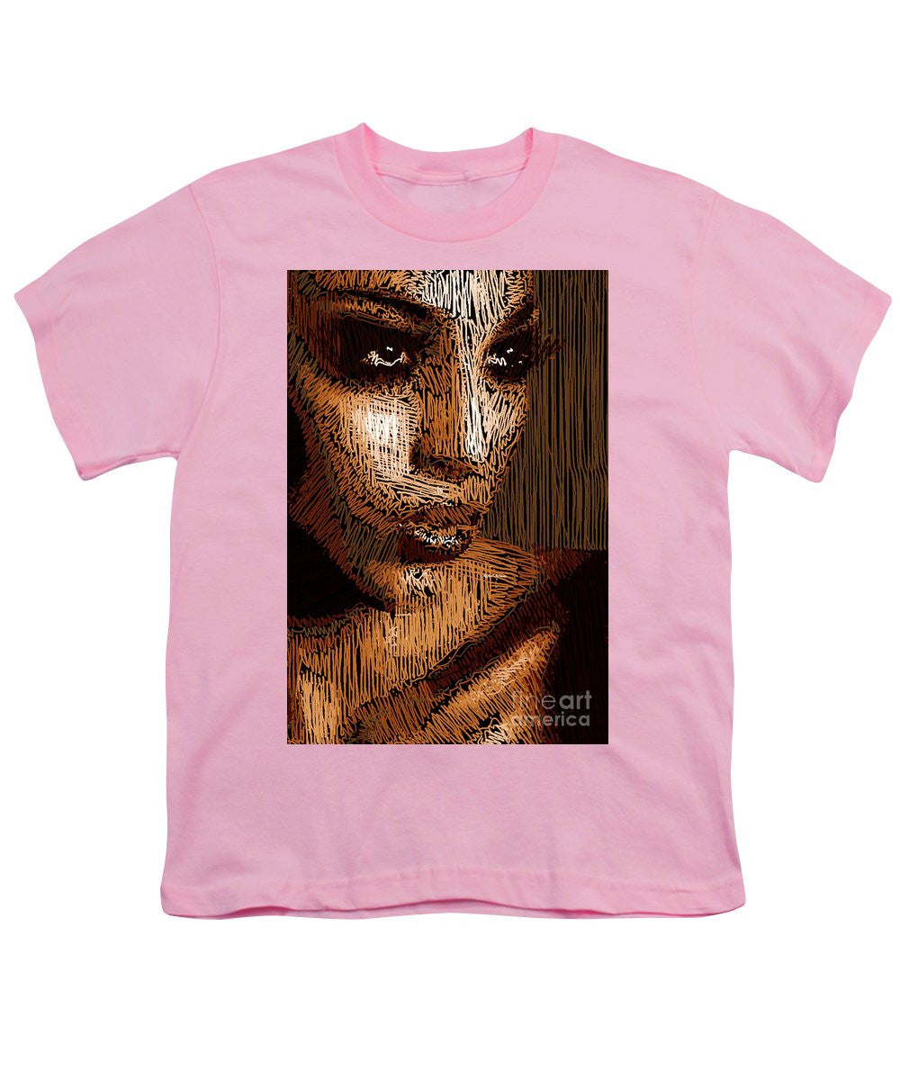 T-shirt pour jeunes - Portrait en studio au crayon 63