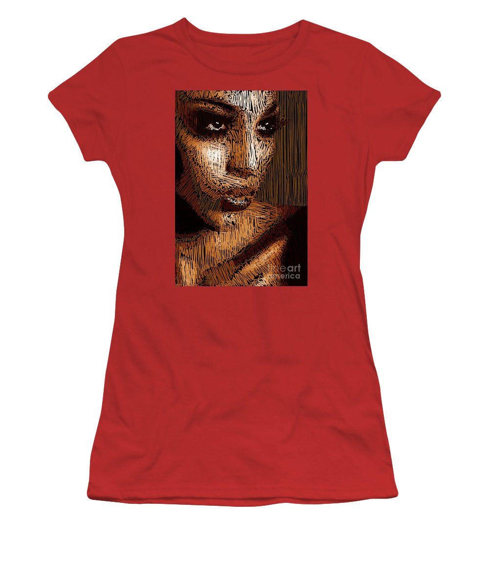 Women's T-Shirt (Junior Cut) - Studio Portrait In Pencil 63