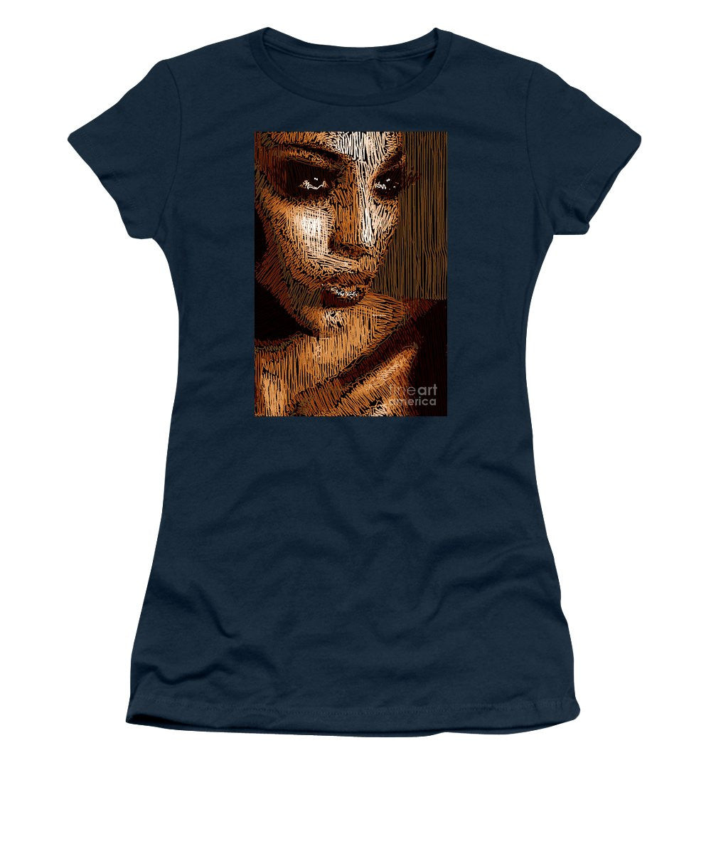 Women's T-Shirt (Junior Cut) - Studio Portrait In Pencil 63