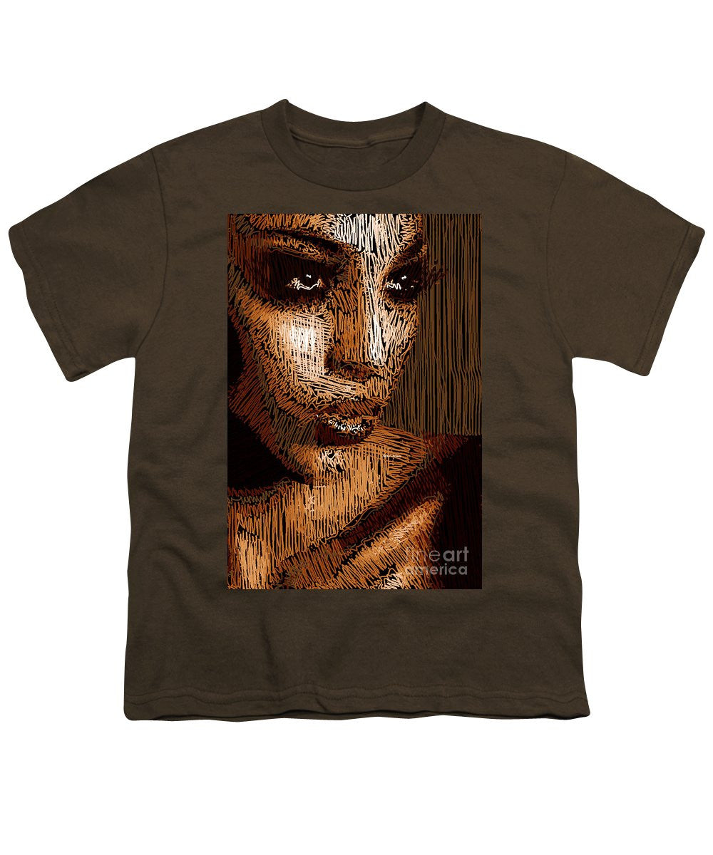 T-shirt pour jeunes - Portrait en studio au crayon 63