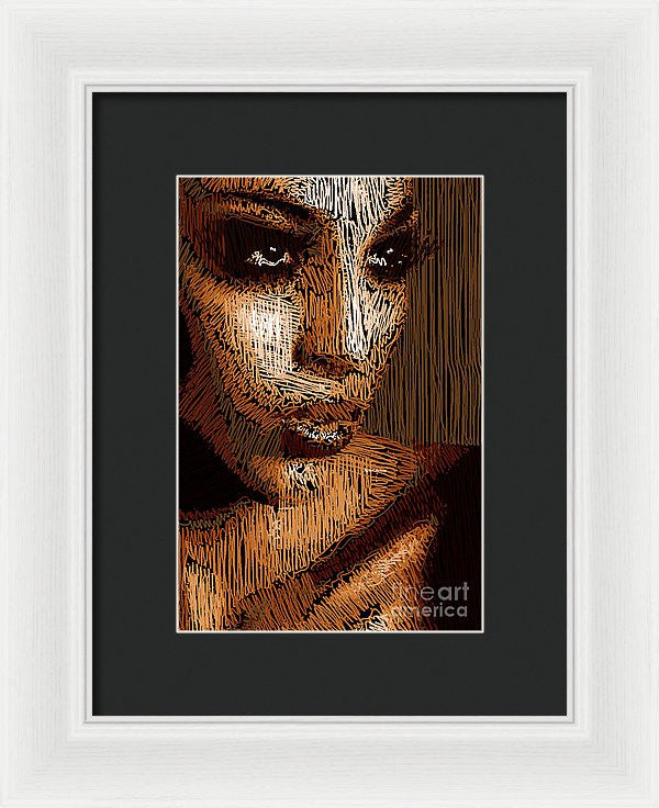 Framed Print - Studio Portrait In Pencil 63