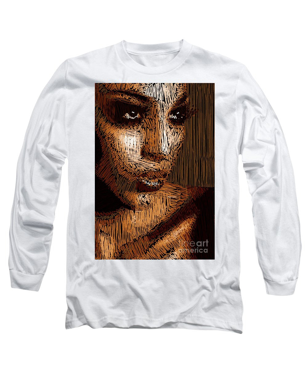 Long Sleeve T-Shirt - Studio Portrait In Pencil 63