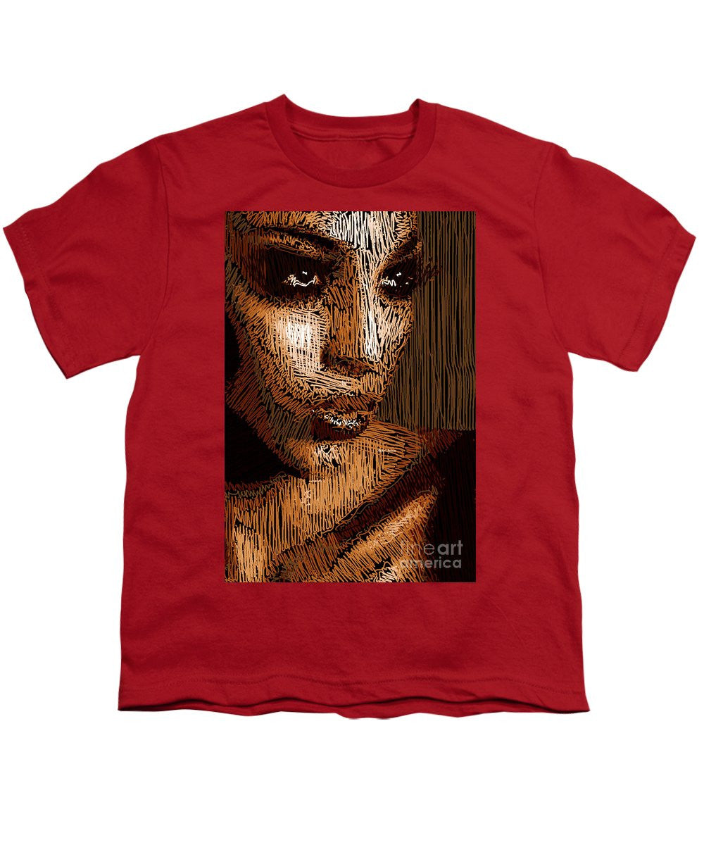 T-shirt pour jeunes - Portrait en studio au crayon 63