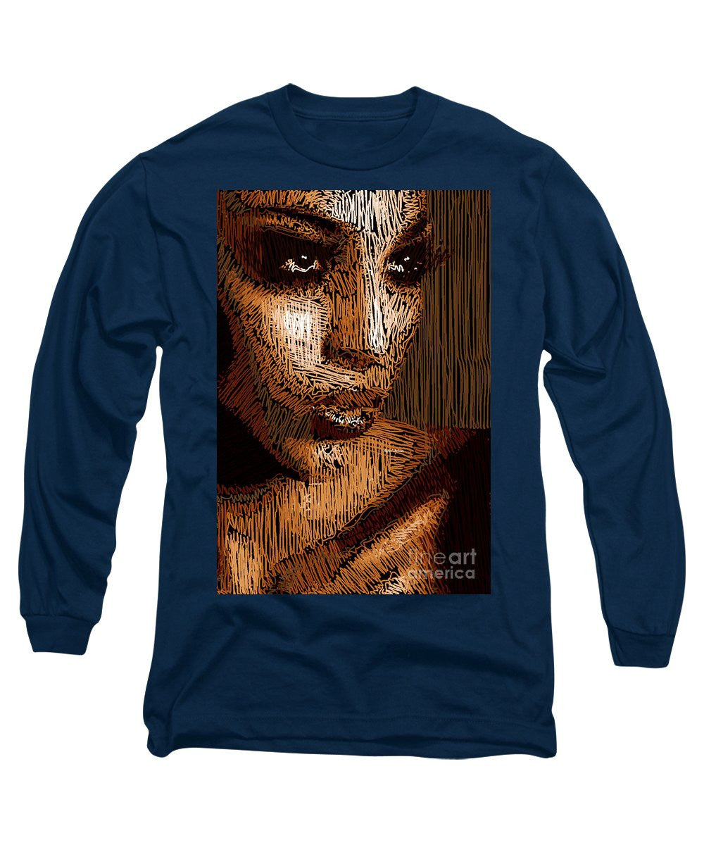 Long Sleeve T-Shirt - Studio Portrait In Pencil 63